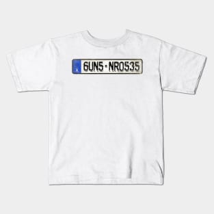 6UN5 NR0535 - License Plate Kids T-Shirt